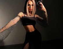 Комплект: топ + штани із сіткою зі стразами  | PUSHKA SHOP