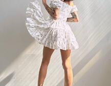 Муслинова сукня з принтом | PUSHKA SHOP