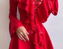 Сукня з з воланами на ґудзиках Сукня з з воланами на ґудзиках | PUSHKA SHOP