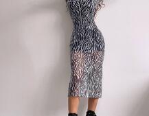 Міді сукня з принтом  | PUSHKA SHOP