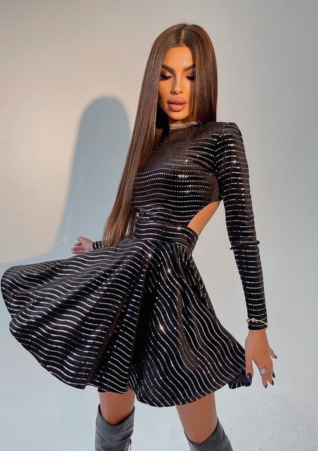 Оксамитова сукня з паєтками | PUSHKA SHOP