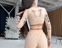 Трикотажный костюм с креативным принтом Трикотажный костюм с креативным принтом | PUSHKA SHOP