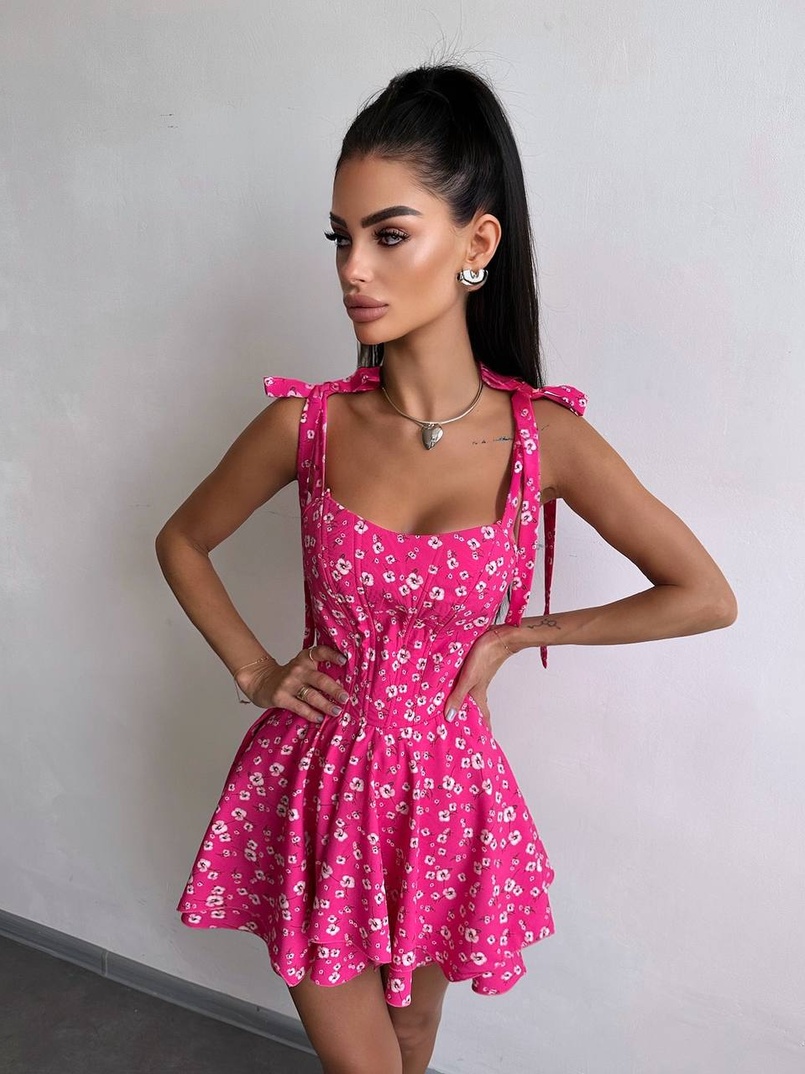 Корсетна сукня з подвійною спідницею  | PUSHKA SHOP