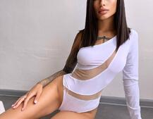 Боді на одне плече із вставками сітки | PUSHKA SHOP