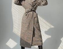 Кашемировое пальто в клетку на подкладке Кашемировое пальто в клетку на подкладке | PUSHKA SHOP