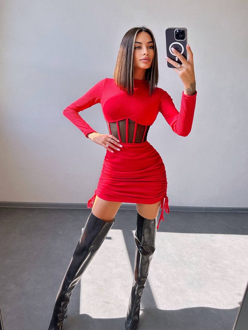 Сукня-міні з елементами корсету Довжину спідниці можна регулювати Сукня-міні з елементами корсету Довжину спідниці можна регулювати | PUSHKA SHOP