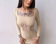 Сукня-міді з елементами корсету Сукня-міді з елементами корсету | PUSHKA SHOP