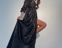 Блестящее платье макси с разрезом Блестящее платье макси с разрезом | PUSHKA SHOP