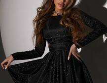 Блискуча сукня з відкритою  спинкою | PUSHKA SHOP