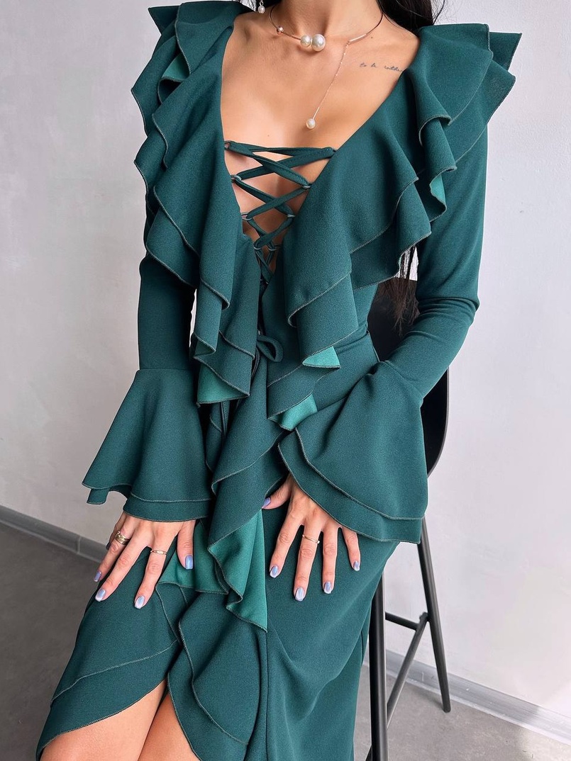 Сукня з воланами  | PUSHKA SHOP