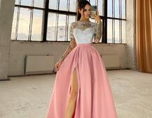 Платье-макси с кружевным верхом Платье-макси с кружевным верхом | PUSHKA SHOP