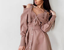 Платье-рубашка на плечиках | PUSHKA SHOP