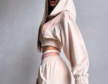 Велюровий комплект декорований стразами( бомбер+ рукавички+ штани + трусики) | PUSHKA SHOP