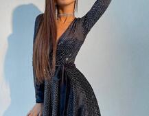 Оксамитова сукня з блискітками | PUSHKA SHOP