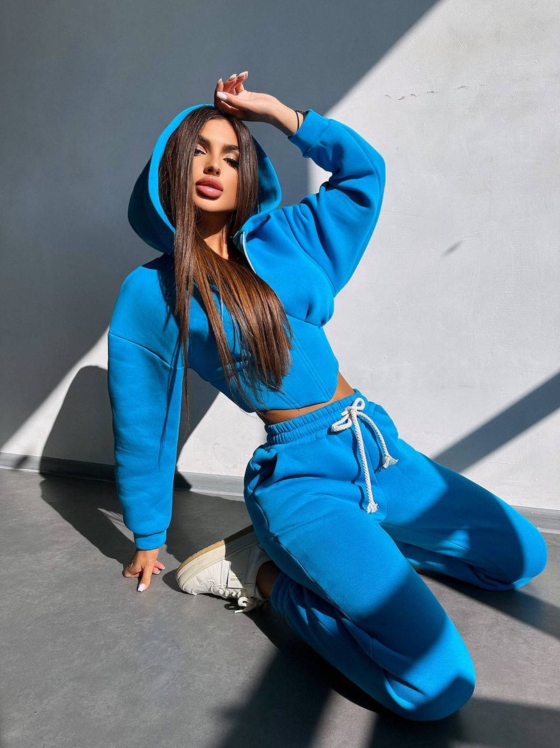 Комплект на флісі : худі з елементами корсету + штани Комплект на флісі : худі з елементами корсету + штани | PUSHKA SHOP