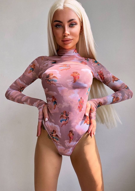 Боді з принтом   | PUSHKA SHOP