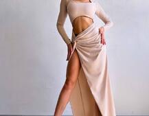 Сукня міді з драпіруванням . | PUSHKA SHOP