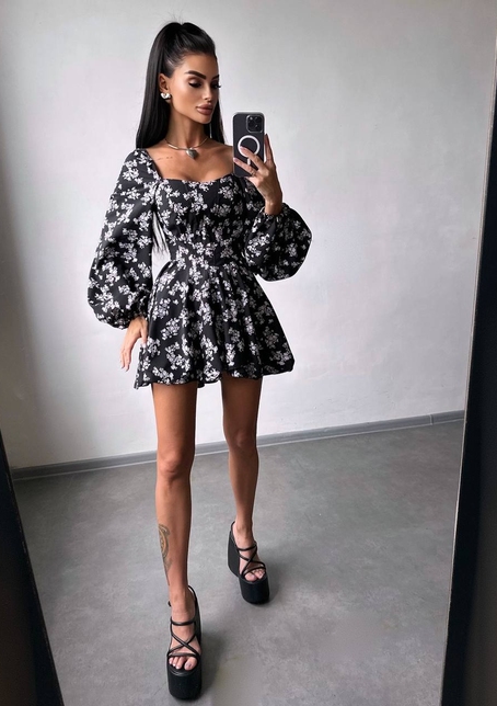 Корсетна сукня з подвійною спідницею  | PUSHKA SHOP