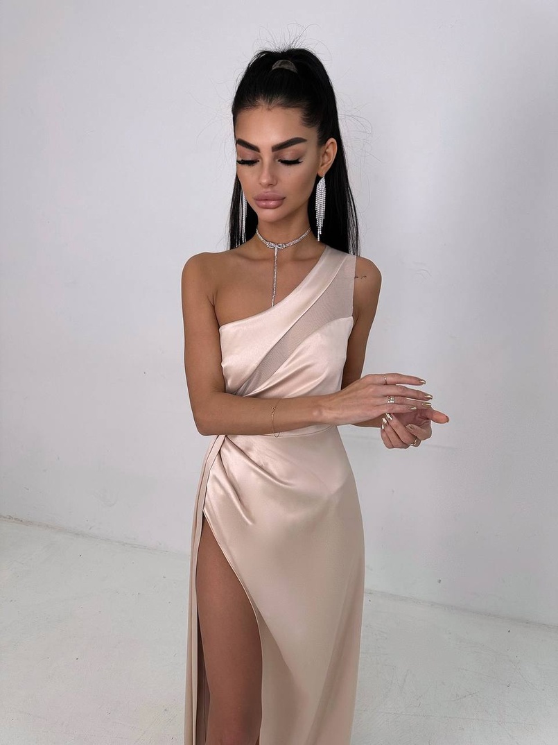 Атласна сукня максі  | PUSHKA SHOP