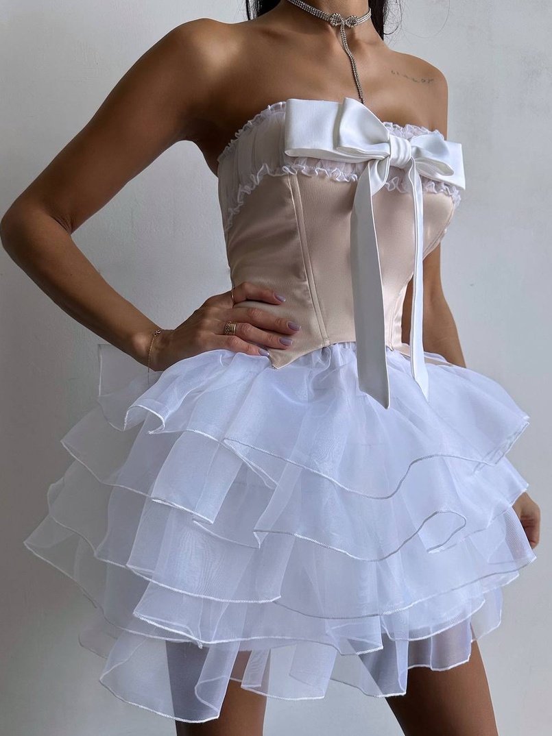 Комплект: корсет + пишна спідниця міні Комплект: корсет + пишна спідниця міні | PUSHKA SHOP