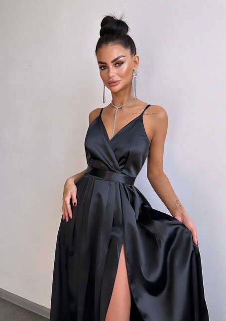 Атласна сукня максі  | PUSHKA SHOP