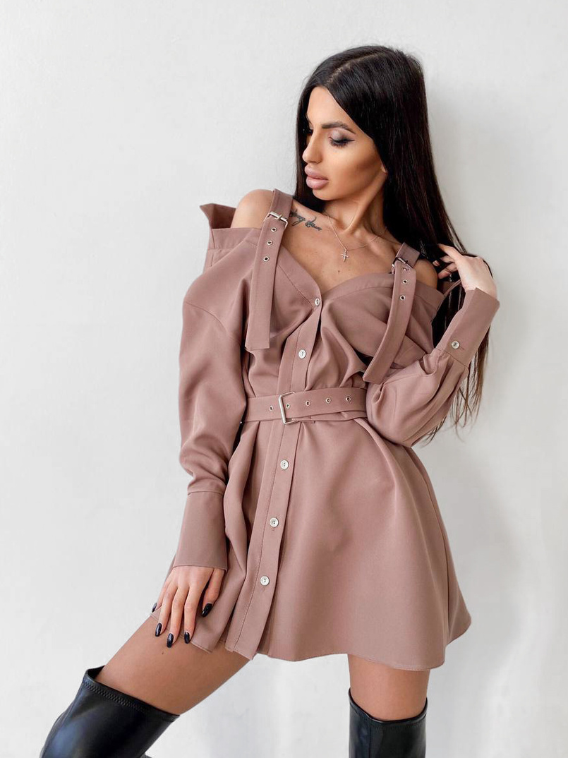 Платье-рубашка на плечиках | PUSHKA SHOP