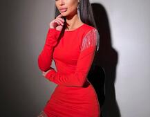 Сукня міні, декорована бахромою зі страз     Ручна робота  | PUSHKA SHOP