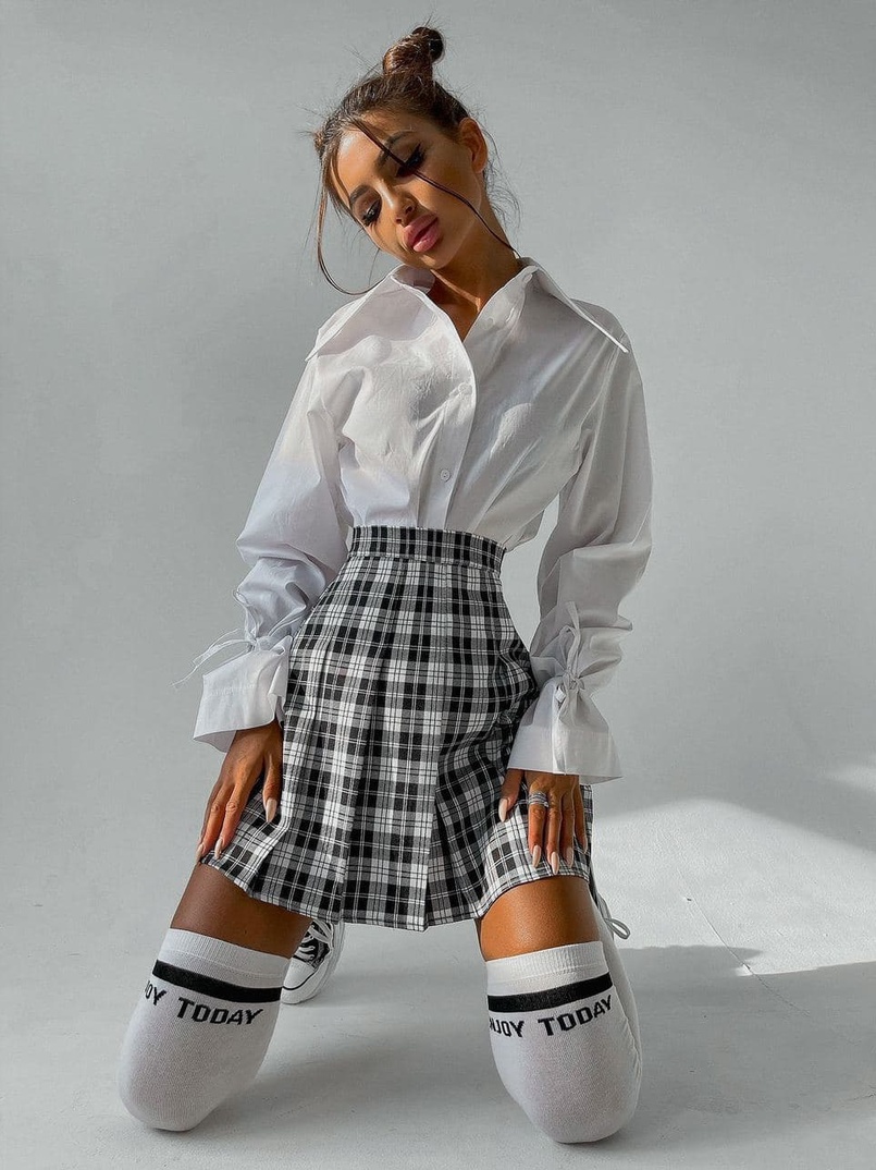 Комплект: рубашка + юбка в складку   | PUSHKA SHOP