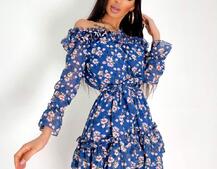 Шифоновое платье с рюшами на подкладке | PUSHKA SHOP