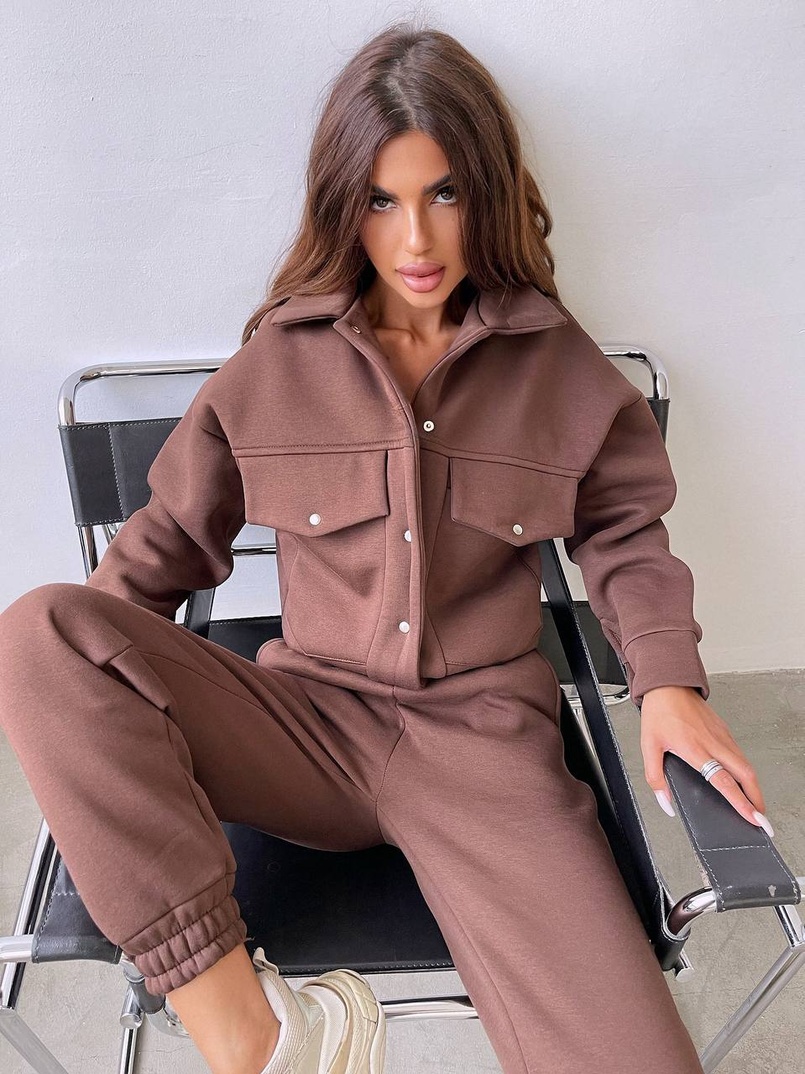 Комплект: тёплая рубашка на кнопках + джоггеры Комплект: тёплая рубашка на кнопках + джоггеры | PUSHKA SHOP