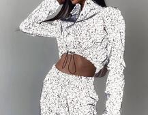 Рефлективный костюм с принтом | PUSHKA SHOP