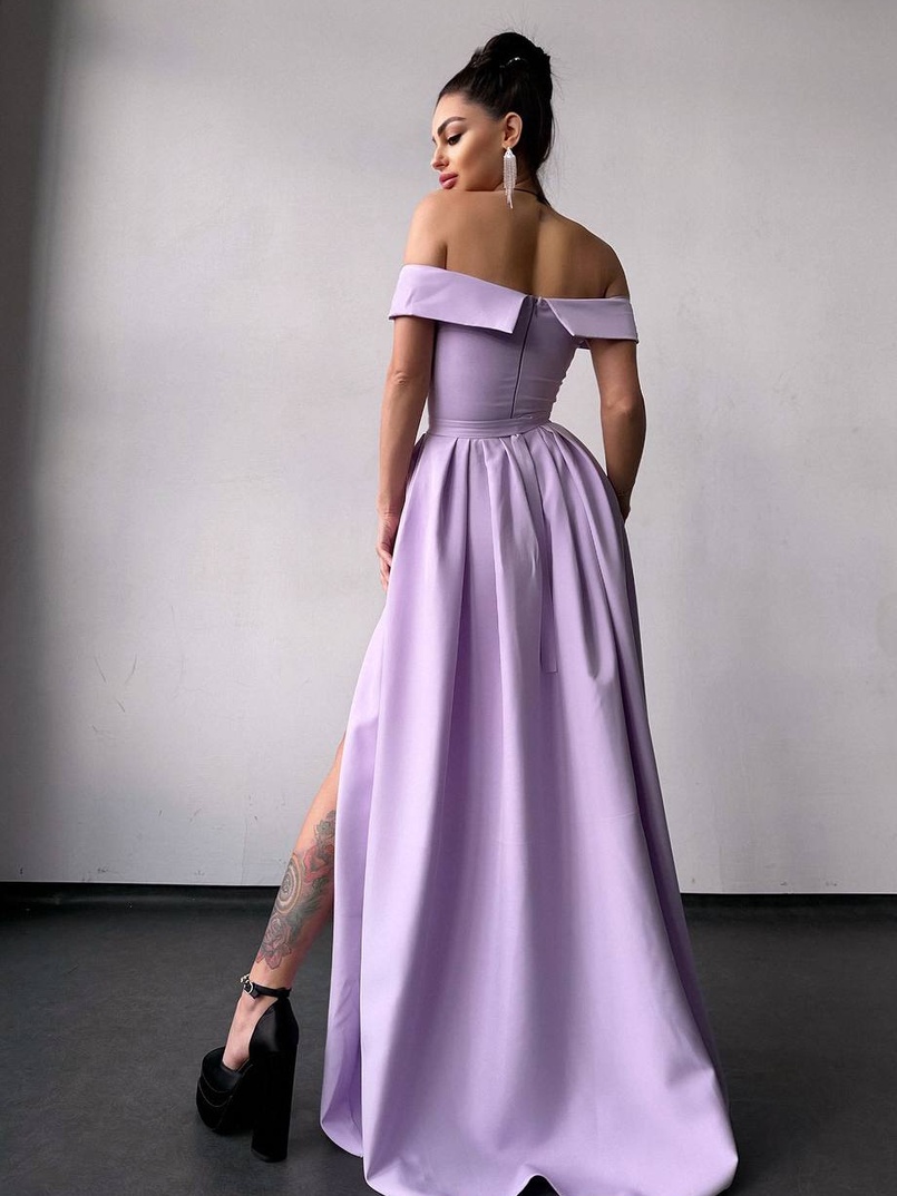 Сукня максі з відкритими плечима  | PUSHKA SHOP