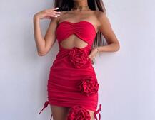 Сукня міні з трояндами    Ручна робота.  | PUSHKA SHOP