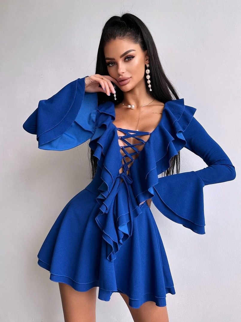 Сукня з з воланами на ґудзиках Сукня з з воланами на ґудзиках | PUSHKA SHOP