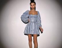 Сяюча корсетна сукня бюстьє з подвійною спідницею  | PUSHKA SHOP