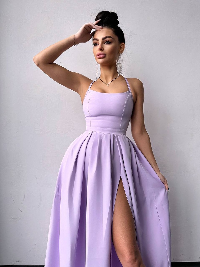 Сукня максі зі шнурівкою на спинці Сукня максі зі шнурівкою на спинці | PUSHKA SHOP