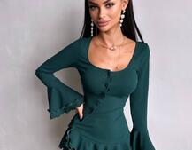 Сукня з з воланами на ґудзиках Сукня з з воланами на ґудзиках | PUSHKA SHOP