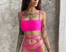 Купальник с завязками на талии с чашечками Купальник с завязками на талии с чашечками | PUSHKA SHOP