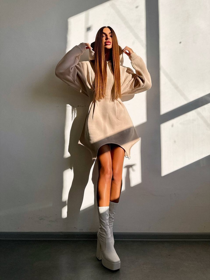 Тепле приталене худі з капюшоном на флісі + корсет на шнурівці Можна носити з корсетом та без | PUSHKA SHOP