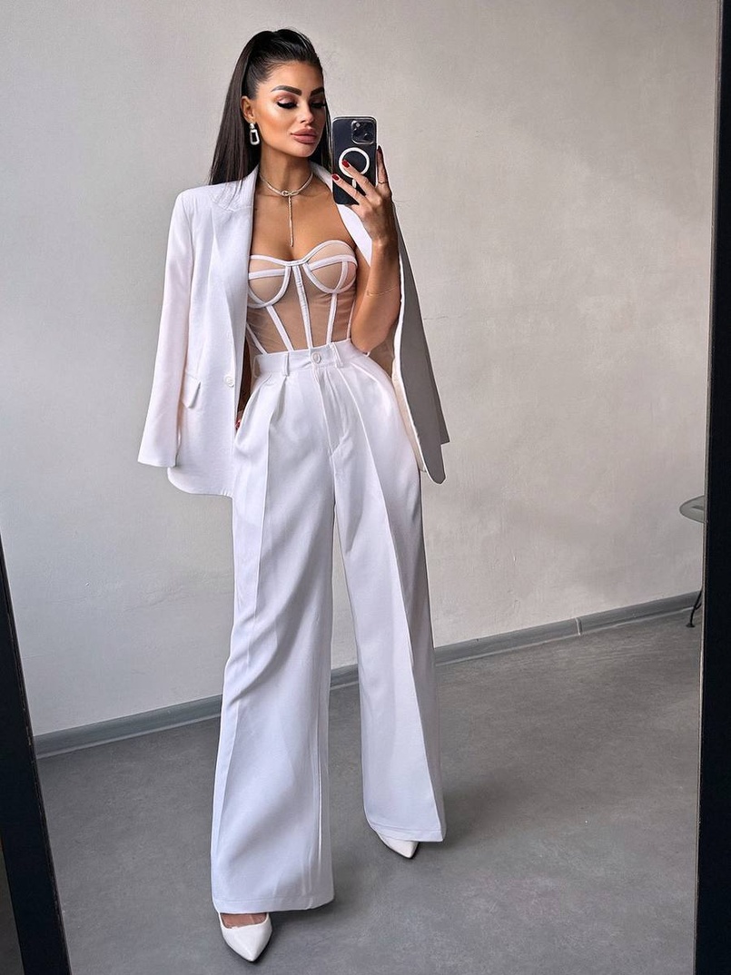 Костюм: піджак на підкладці, штани+ корсет Костюм: піджак на підкладці, штани+ корсет | PUSHKA SHOP