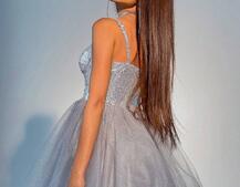 Платье с блестящим верхом и пышной фатиновой юбкой  | PUSHKA SHOP