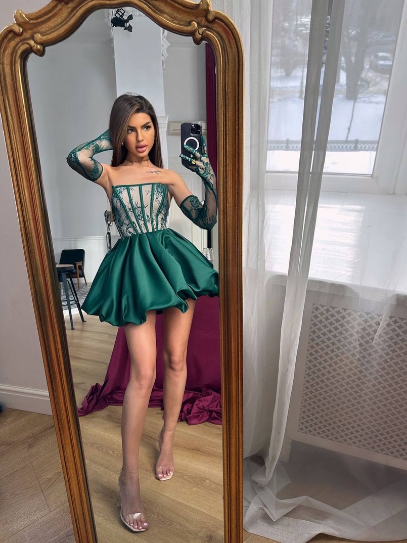 Комплект : мереживний корсет  з рукавичками + спідниця балон  | PUSHKA SHOP