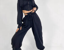 Трикотажный костюм с корсетными элементами и имитацией трусиков   | PUSHKA SHOP