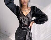 Комплект: топ з об'ємними рукавами + мереживна спідниця | PUSHKA SHOP