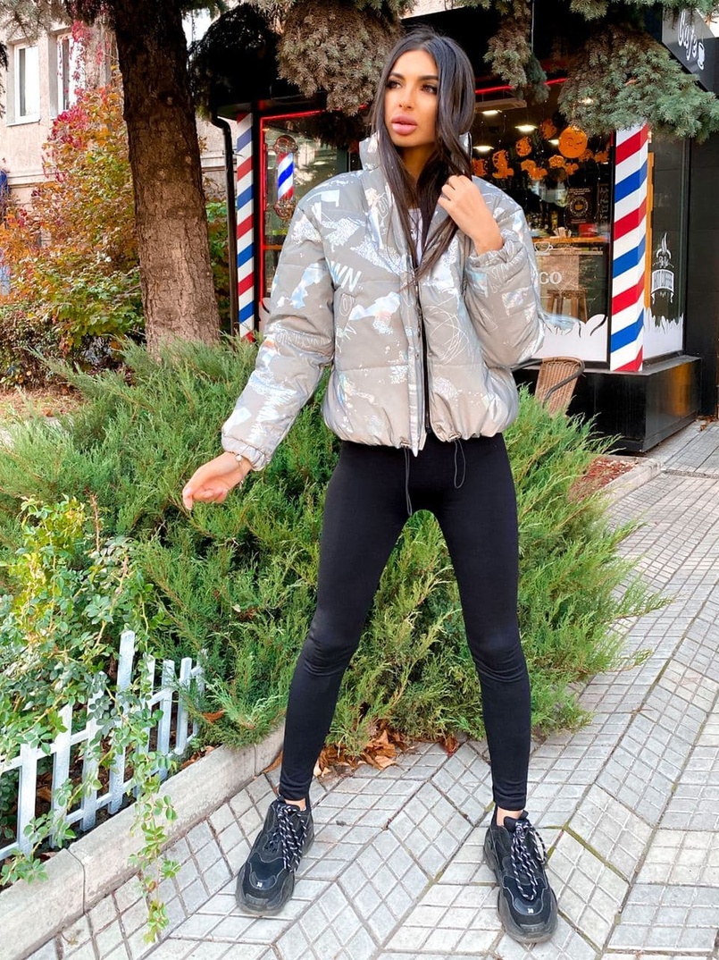 Рефлективный укорочённый зимний дутик Рефлективный укорочённый зимний дутик | PUSHKA SHOP