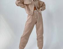 Комплект: тёплая рубашка на кнопках + джоггеры  Комплект: тёплая рубашка на кнопках + джоггеры  | PUSHKA SHOP