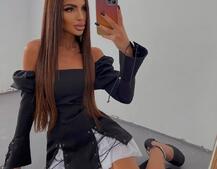 Сукня з об'ємними рукавами + спідниця з воланами | PUSHKA SHOP