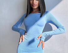 Трикотажна сукня міді зі шнурівкою на спинці  | PUSHKA SHOP