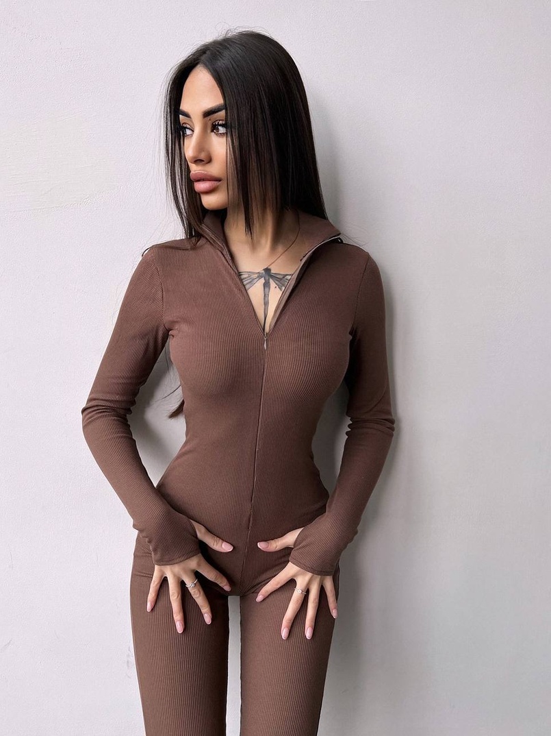 Облягаючий трикотажний комбінезон  | PUSHKA SHOP