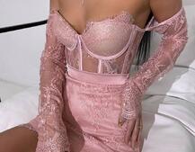 Мереживний комплект: корсет + спідниця   | PUSHKA SHOP